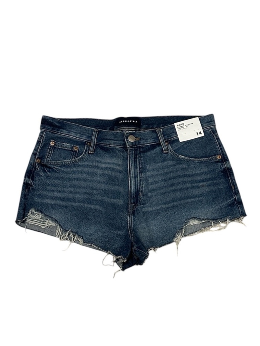 Vintage High Rise Denim Shorty Shorts 2.5” NEW 100% Cotton Aeropostale Sz 14